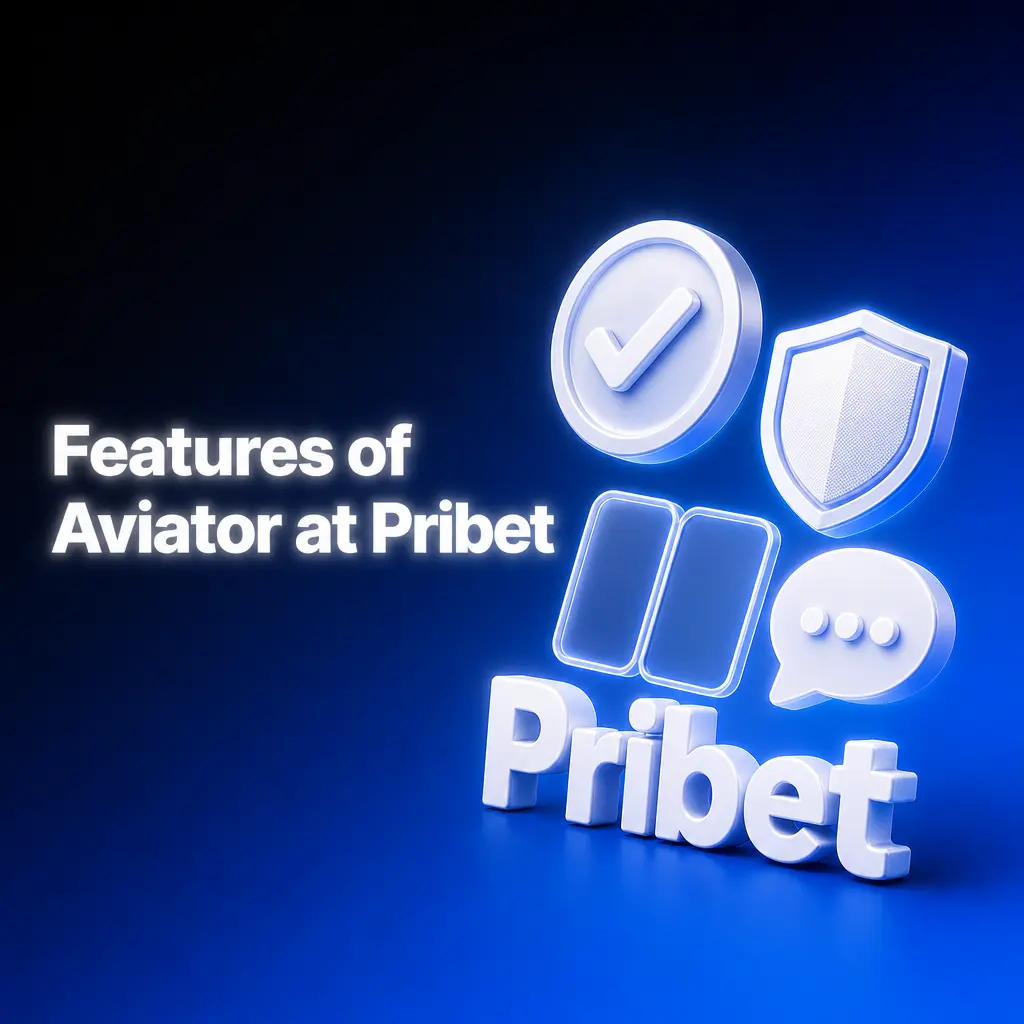 Aviator at Pribet: crash game features include dual bet panels, auto cashout, live chat, round history and provably fair checks.