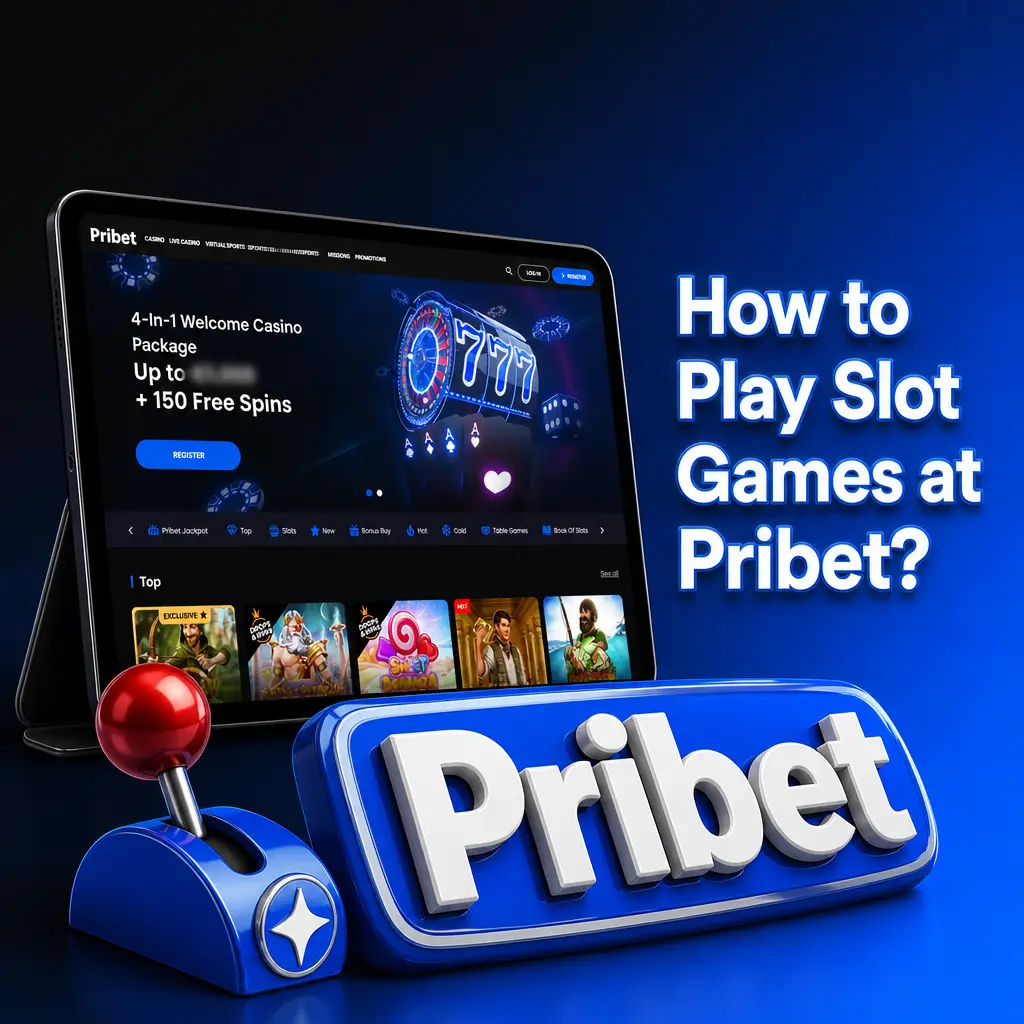 Step-by-step guide showing how to register, deposit, browse and spin slot games on Pribet's desktop and mobile platform.