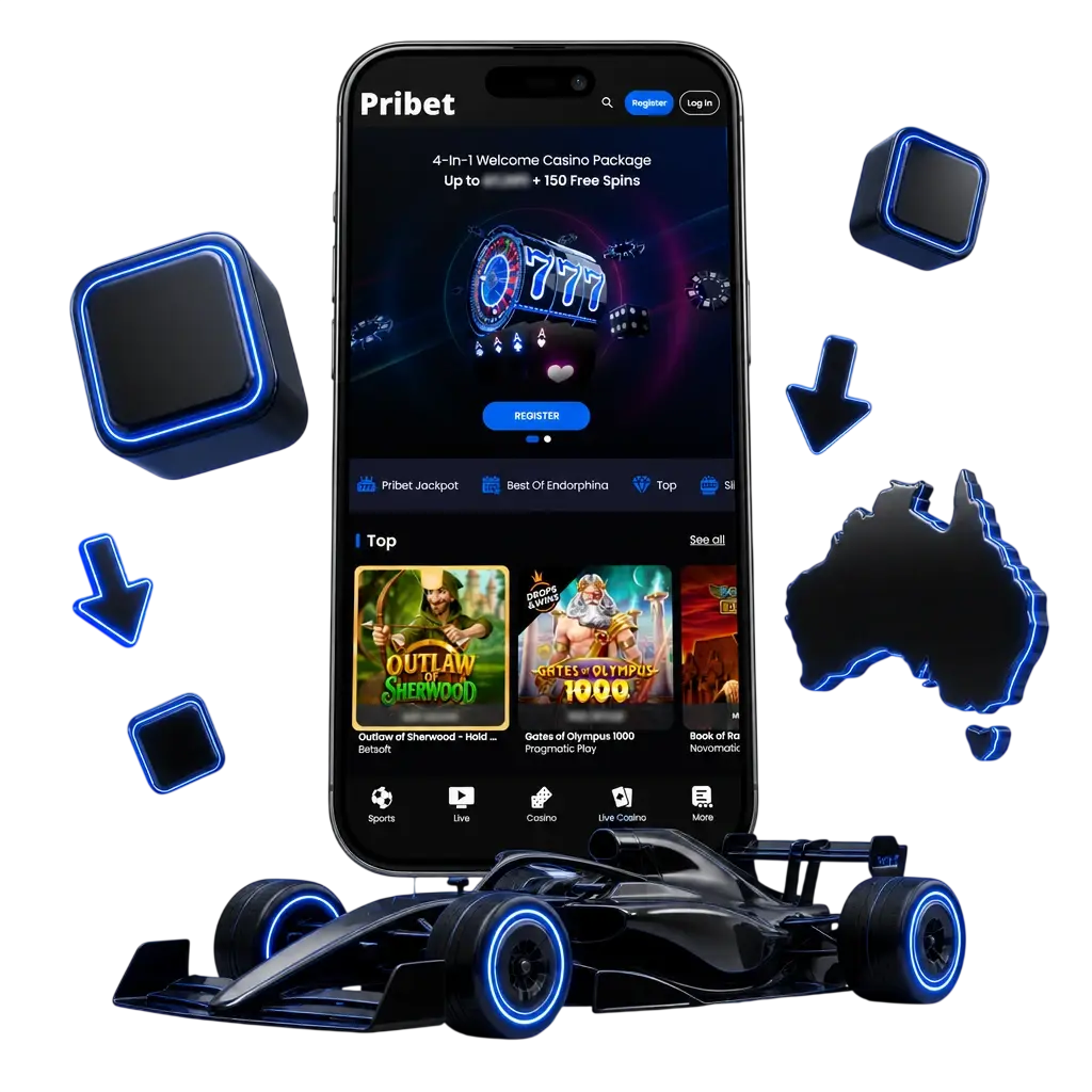 Step-by-step guide showing how to download, install and set up the Pribet app on Android for Formula 1 betting.