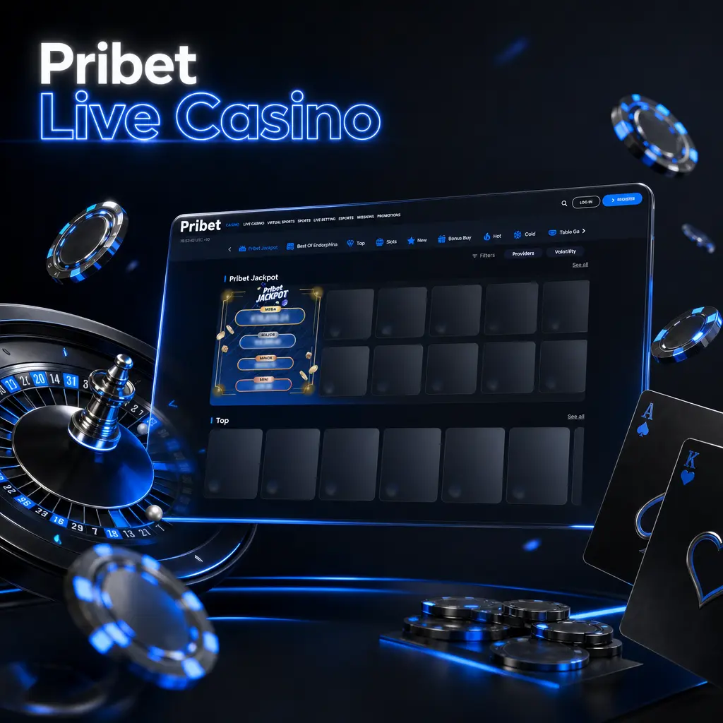 Pribet Live Casino with real dealers hosting blackjack, roulette, baccarat, poker and game shows in real time.