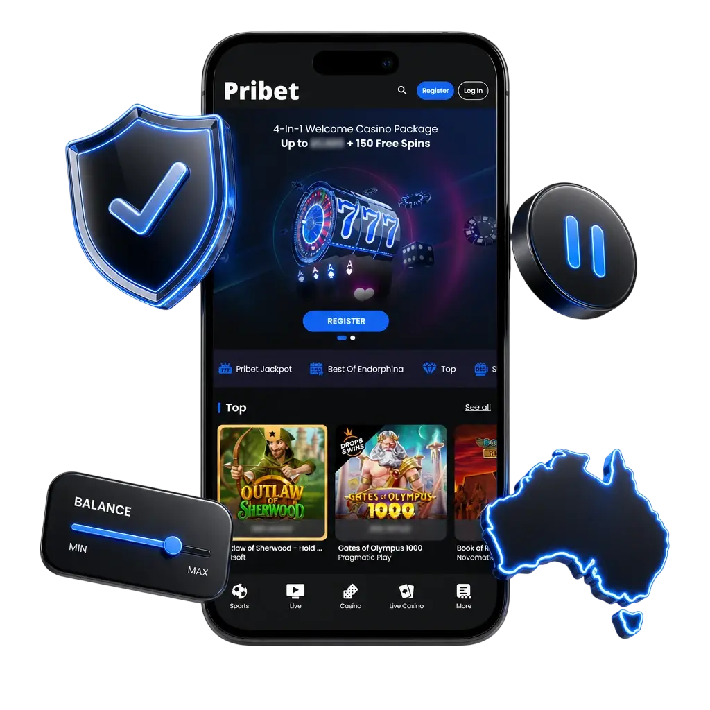 Pribet account dashboard showing encrypted login and responsible football betting tools like deposit limits and self-exclusion