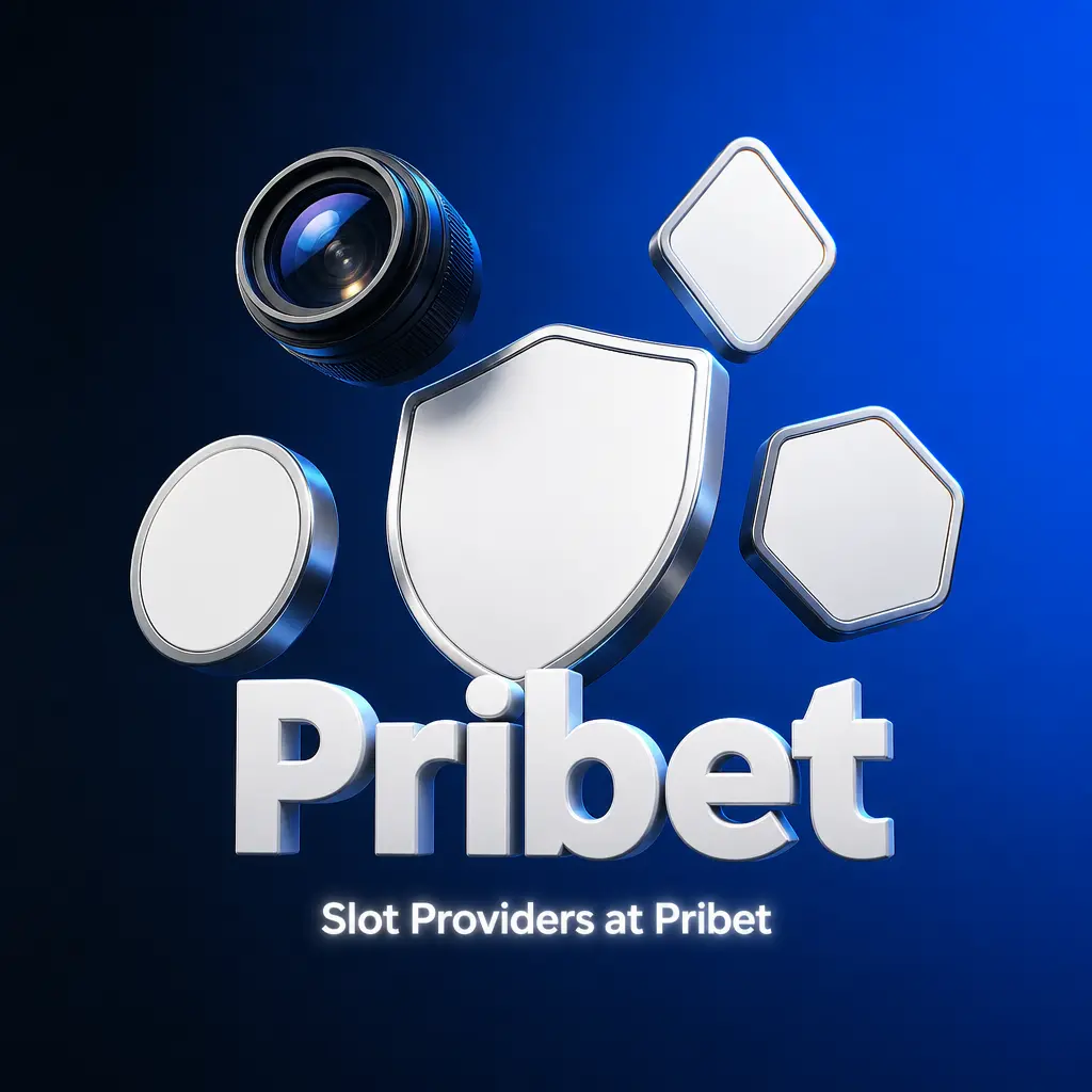 Overview of slot providers at Pribet, showing categories like cascading reels, Megaways, jackpots, classic formats, and branded slots.